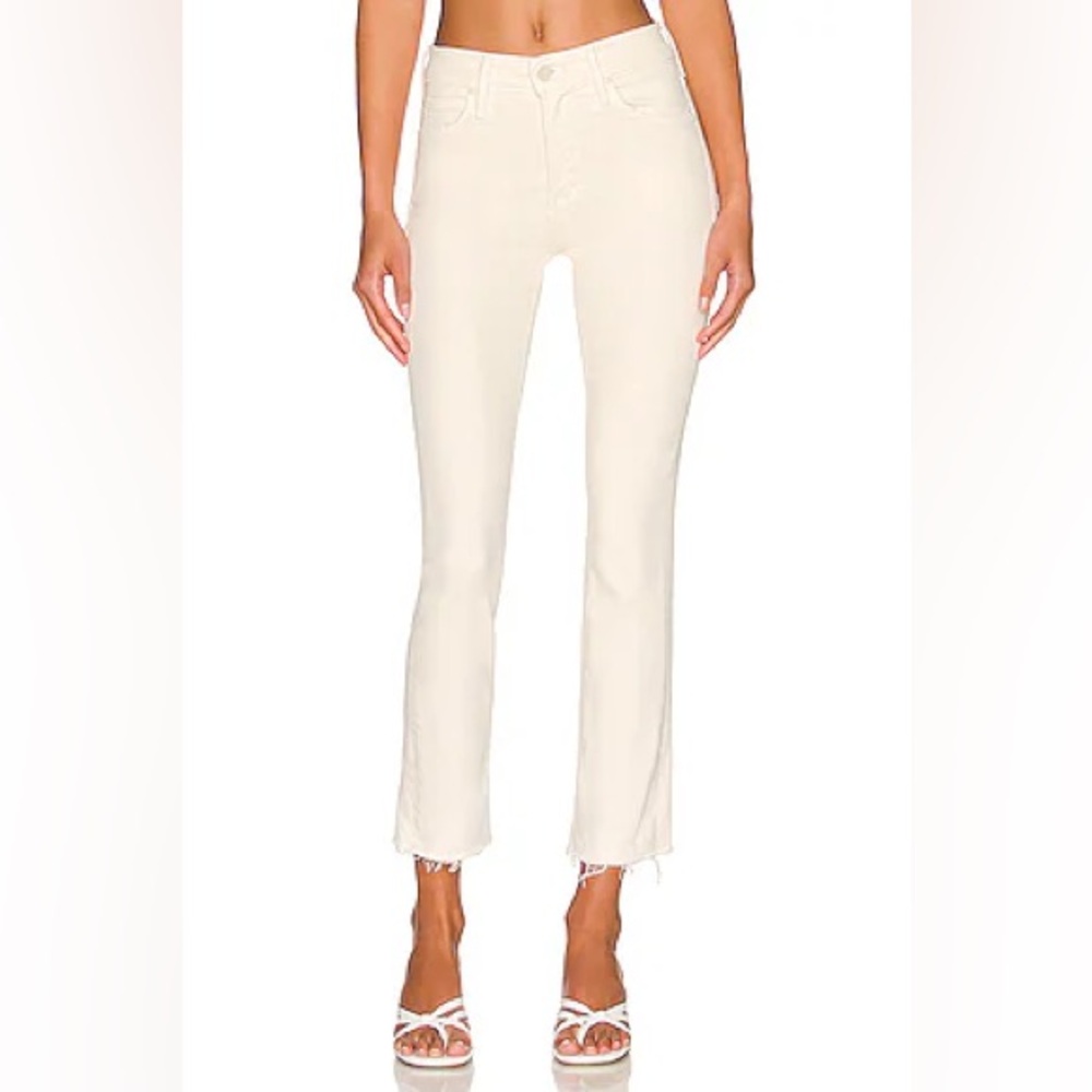 MOTHER Cream Straight Leg Jeans